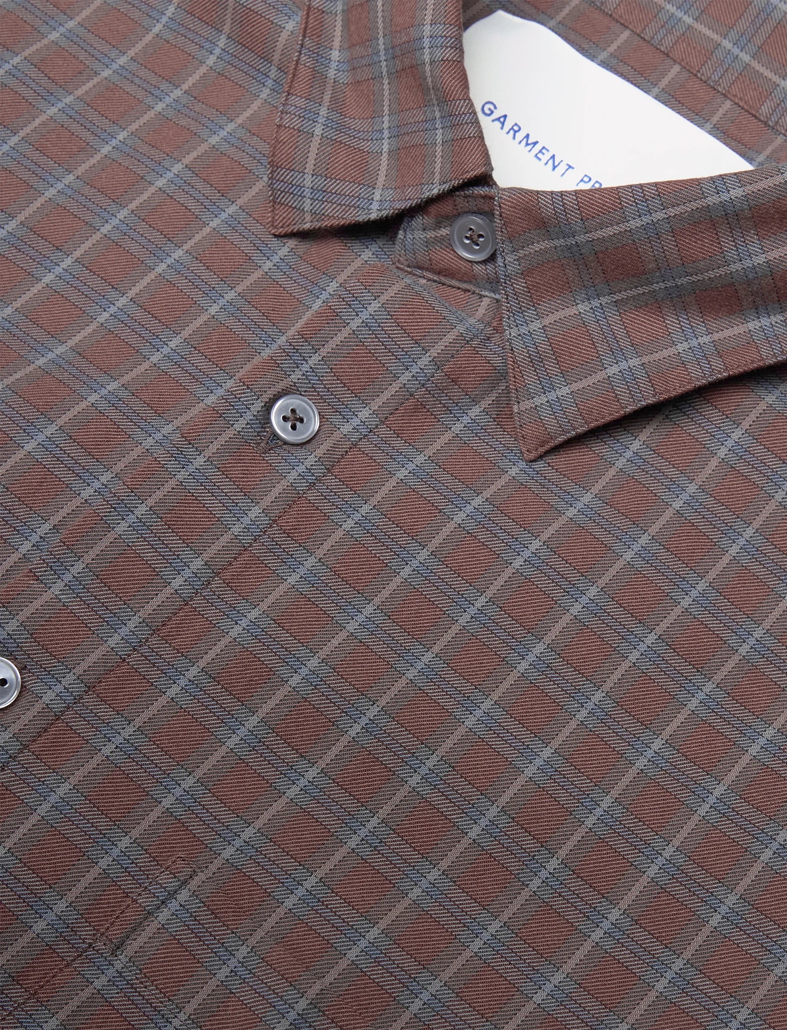 Garment Project - Relaxed LS Shirt - Brown Check - checkered shirts - brown - 2