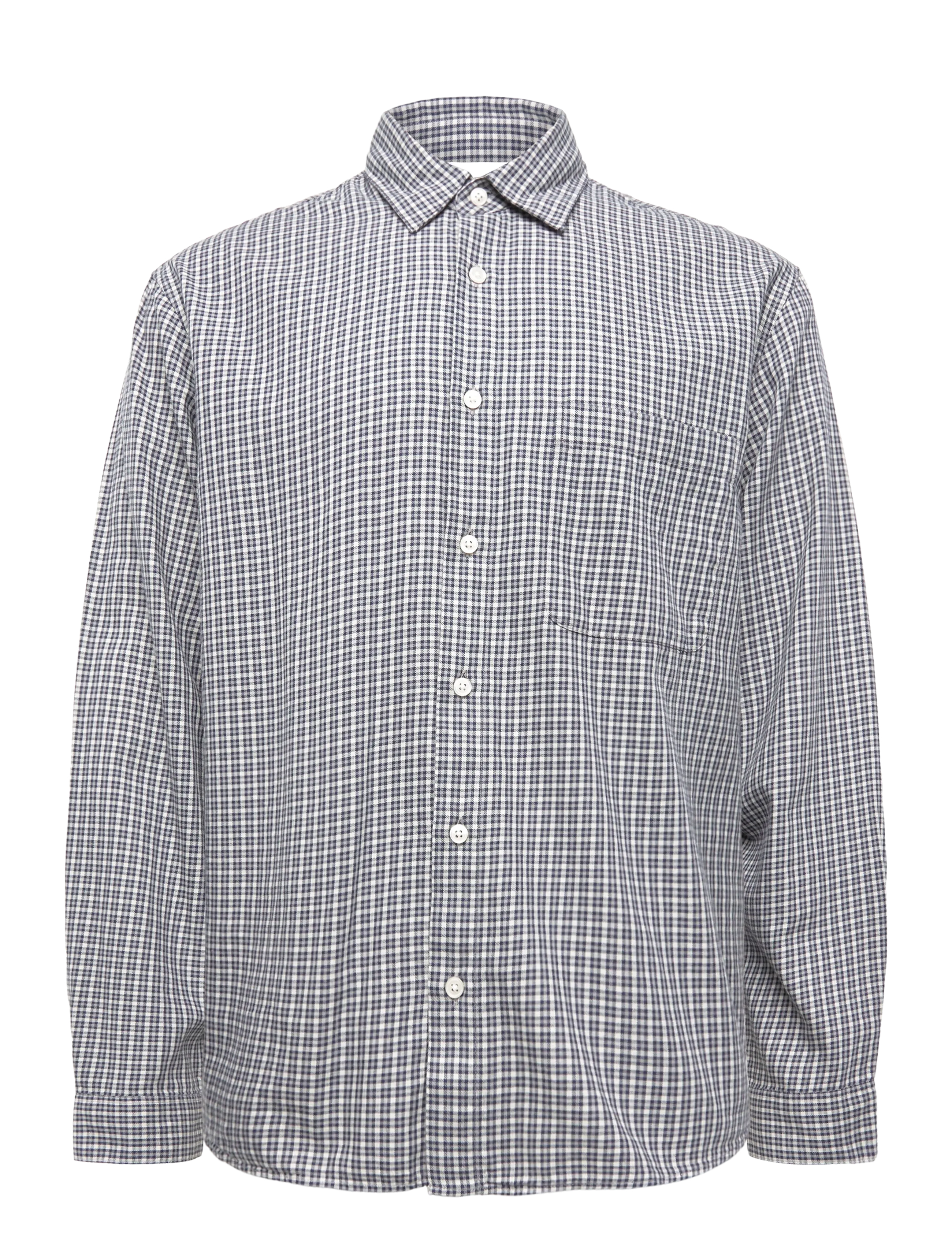 Garment Project Relaxed LS Shirt - Navy Check - Karierte Hemden - NAVY / navy