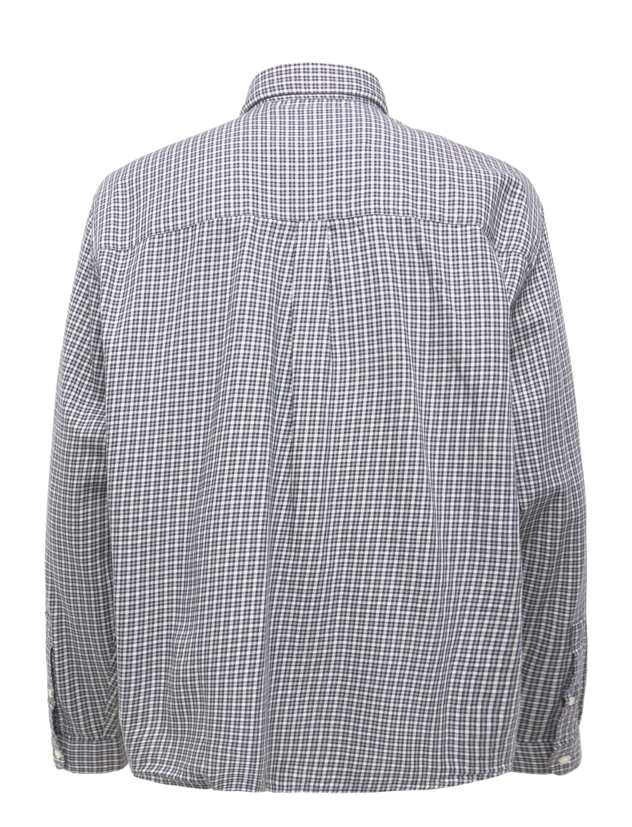 Garment Project - Relaxed LS Shirt - Navy Check - navy - 1