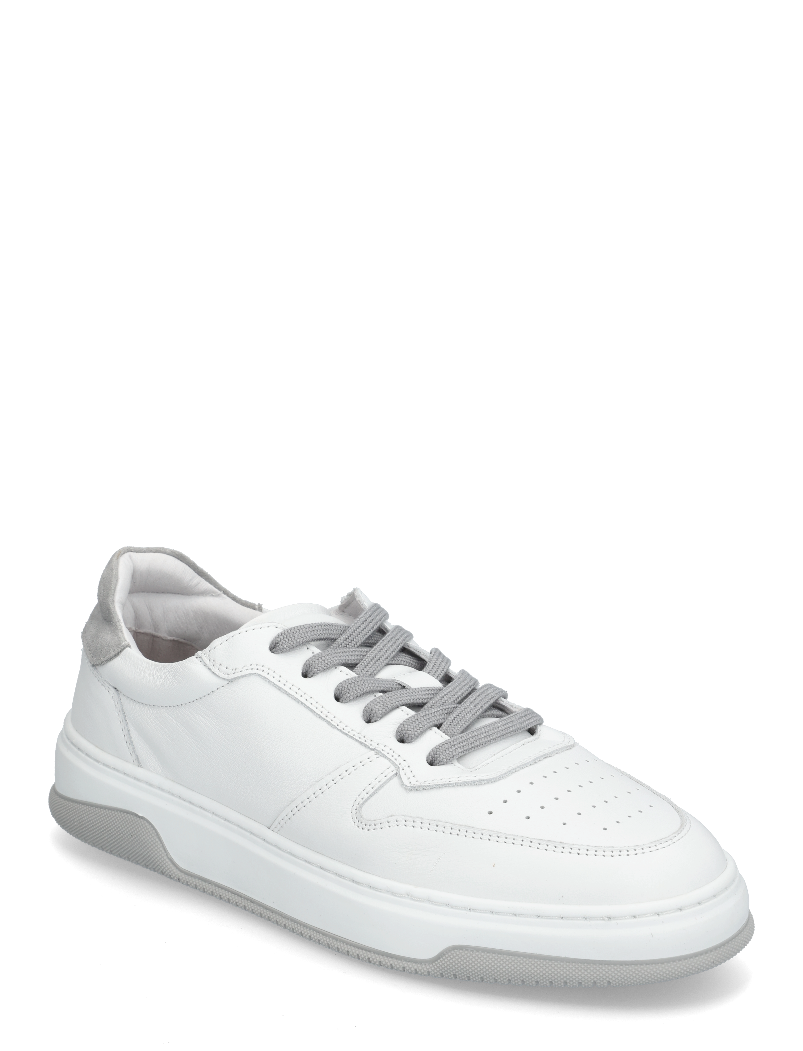Ace - White / Light Grey Leather - WHITE