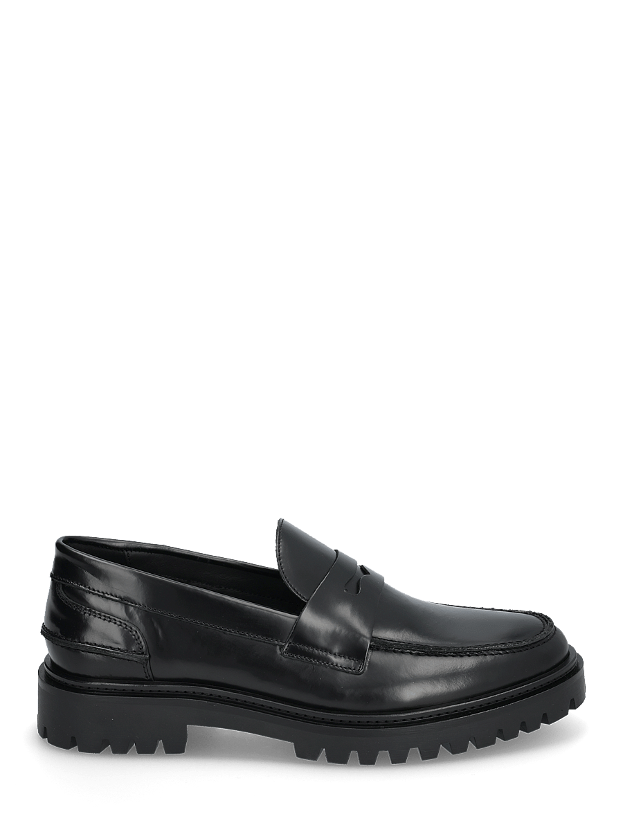 Garment Project - Aaron Penny Loafer - Black Polido - black - 1