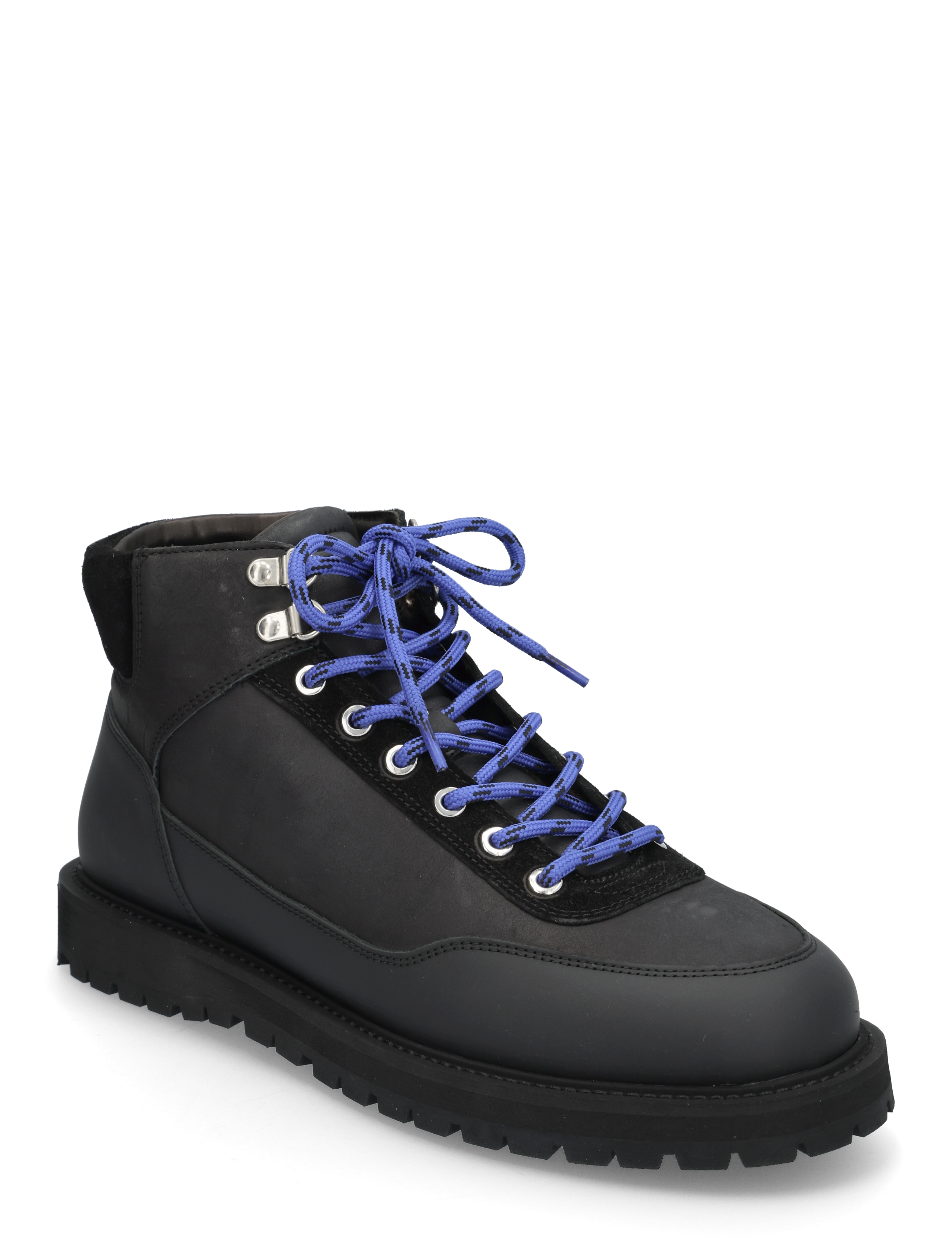 Garment Project Olaf Lace-Up Boot - Black crazy hor - Vinterstøvler - BLACK / black