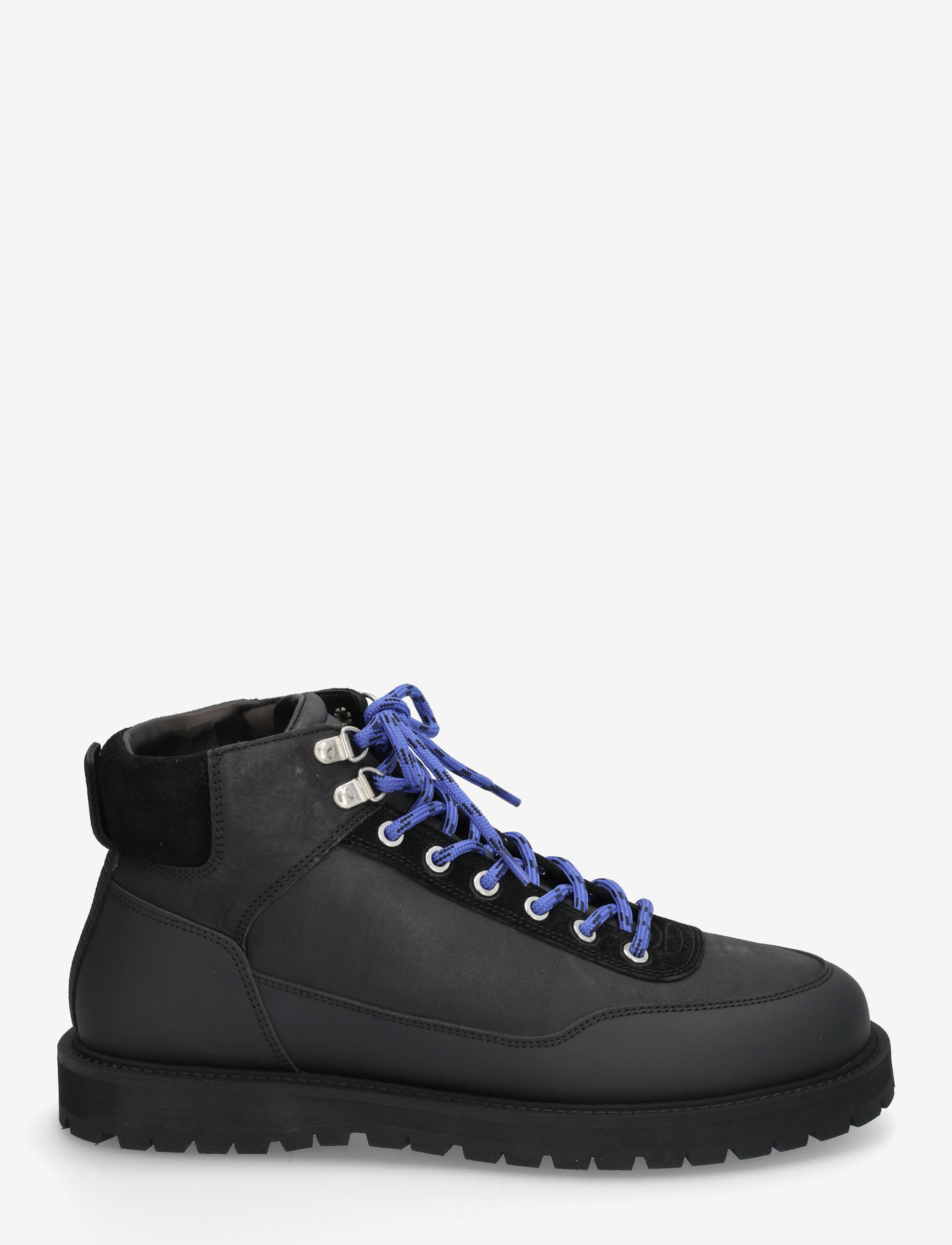 Garment Project - Olaf Lace-Up Boot - Black crazy hor - vinterstøvler - black - 1