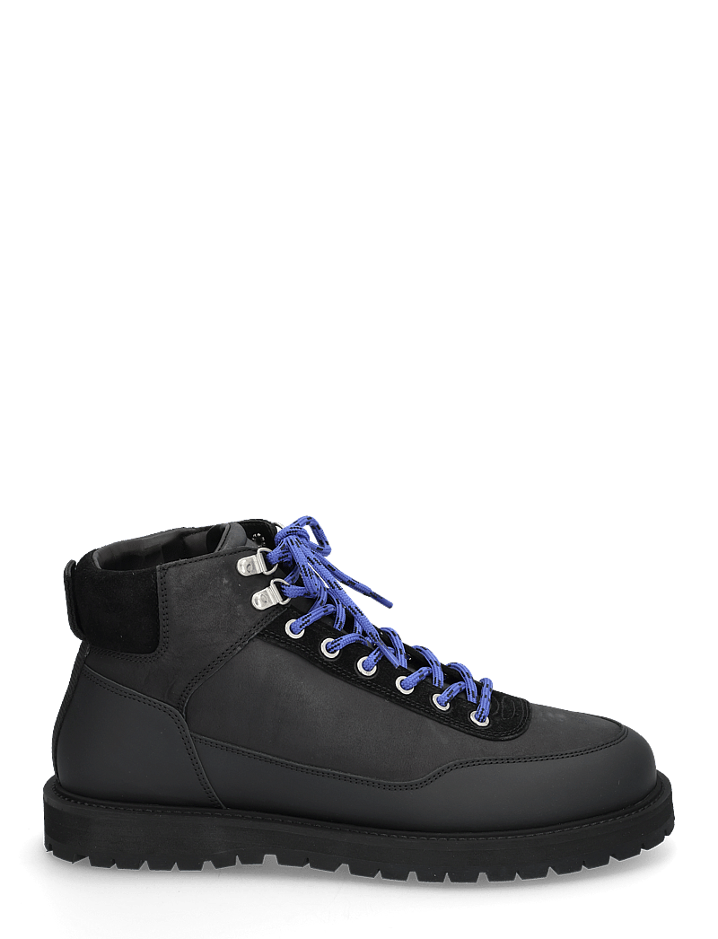 Garment Project - Olaf Lace-Up Boot - Black crazy hor - winterstiefel - black - 1