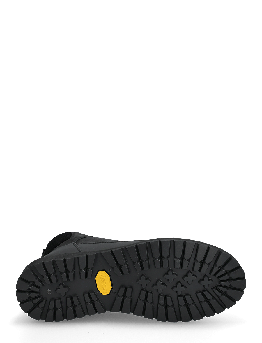 Garment Project - Olaf Lace-Up Boot - Black crazy hor - winterstiefel - black - 4