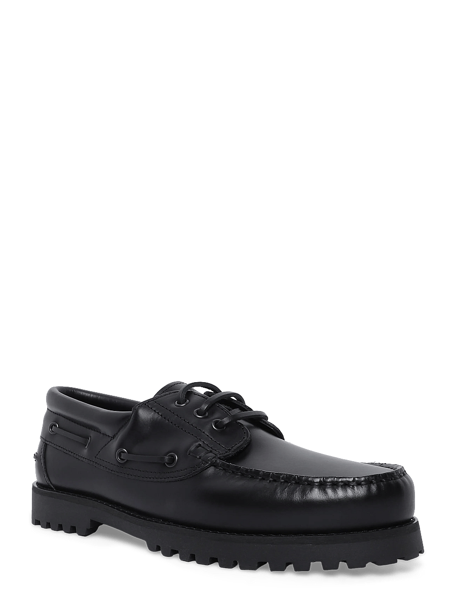 Garment Project - Ollie Boat Shoe - Black Leather - shop by occasion - black - 0