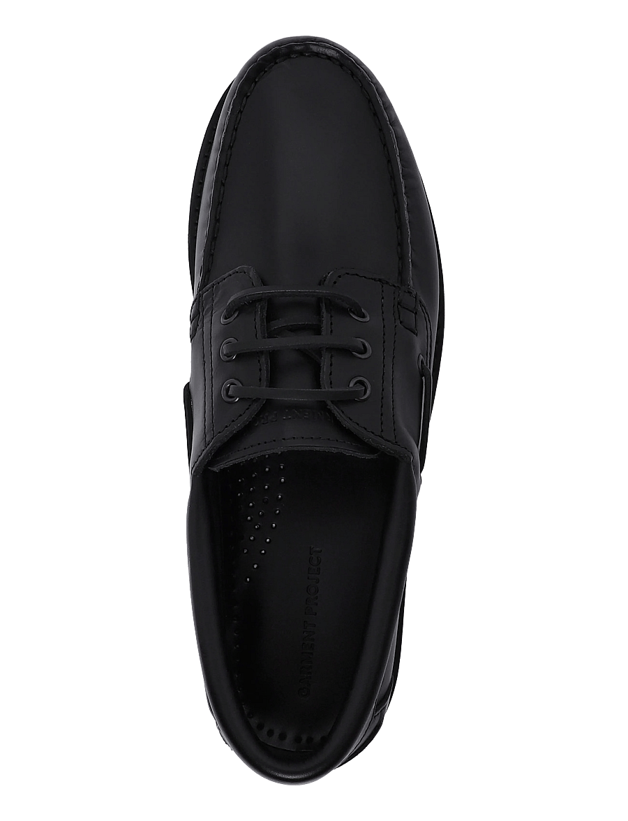 Garment Project - Ollie Boat Shoe - Black Leather - shop by occasion - black - 3