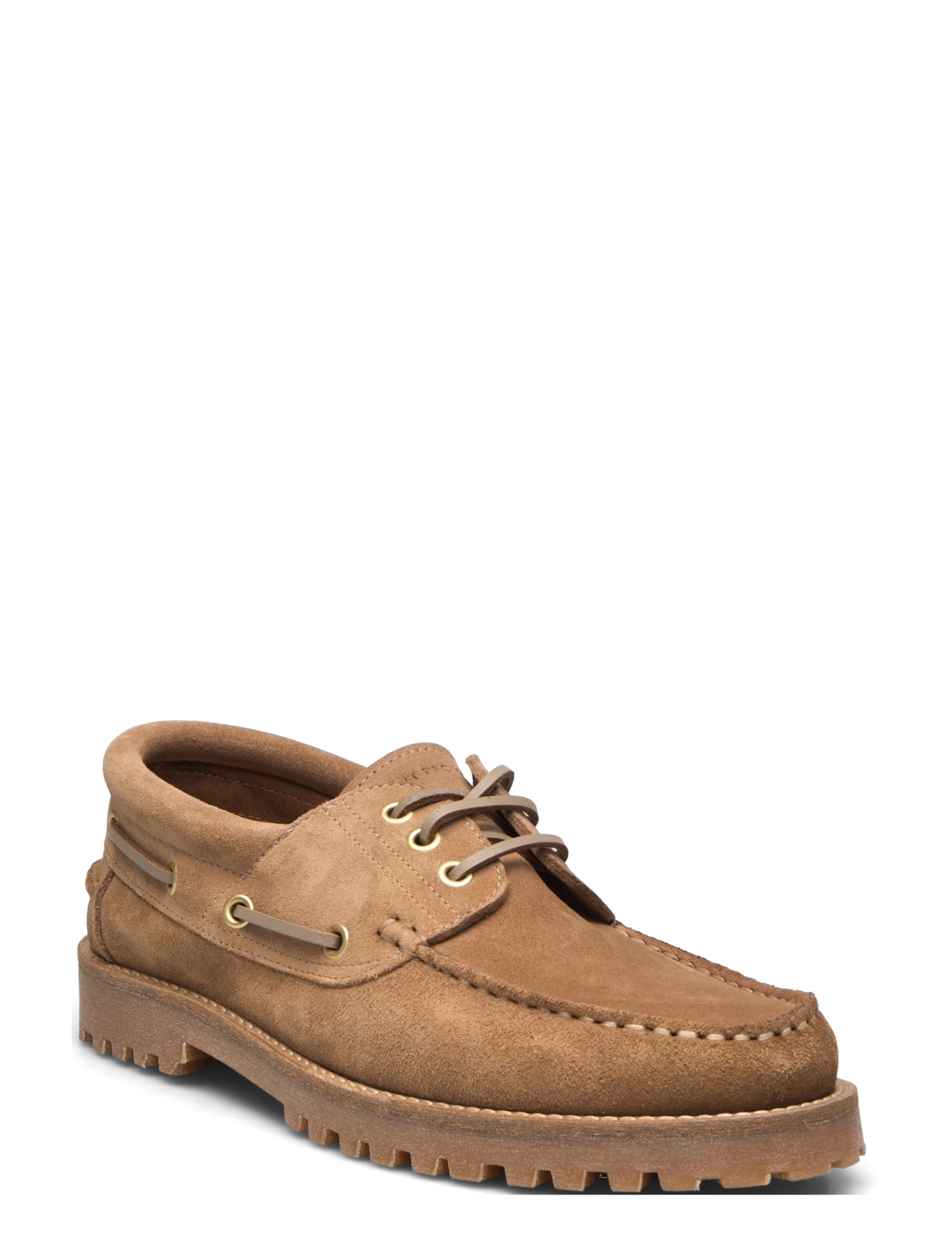 Garment Project Ollie Boat Shoe Earth Suede, Mænd, Chunky Såle Bådsko, Beige, Str: 42