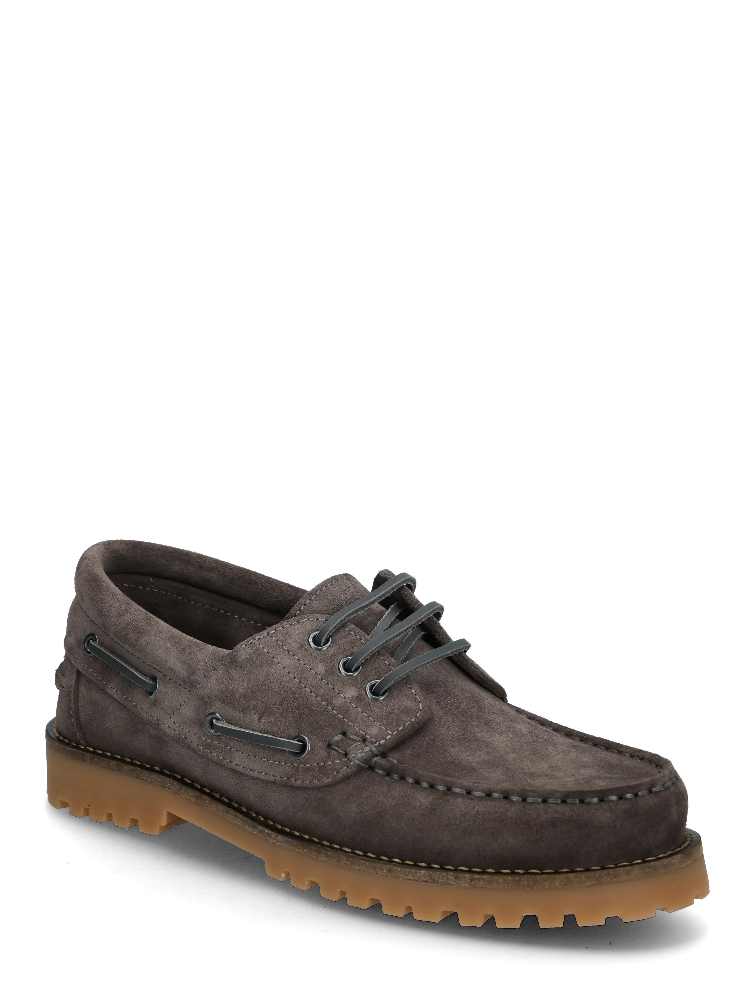 Garment Project Ollie Boat Shoe - Suede - Shoes - CHARCOAL / grey