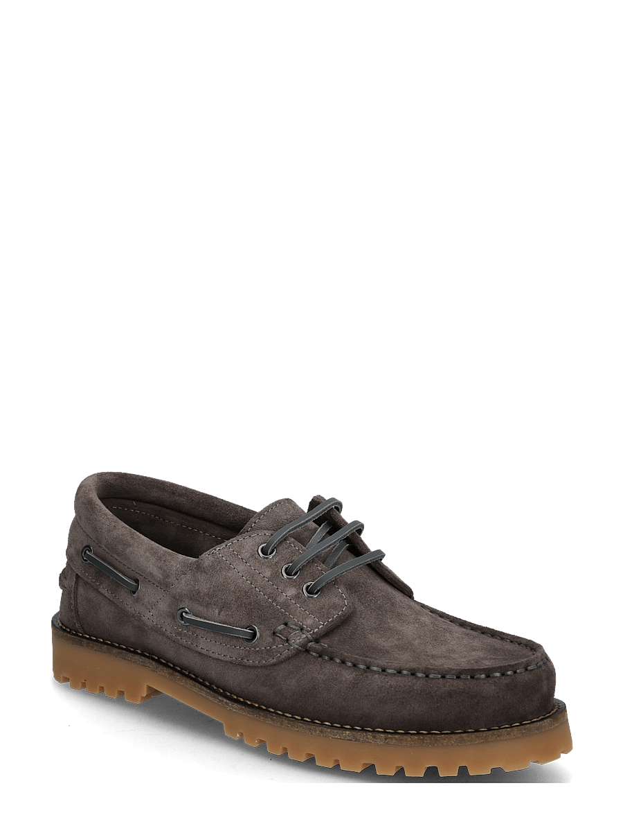 Garment Project - Ollie Boat Shoe - Suede - shoppa efter tillfälle - charcoal - 0