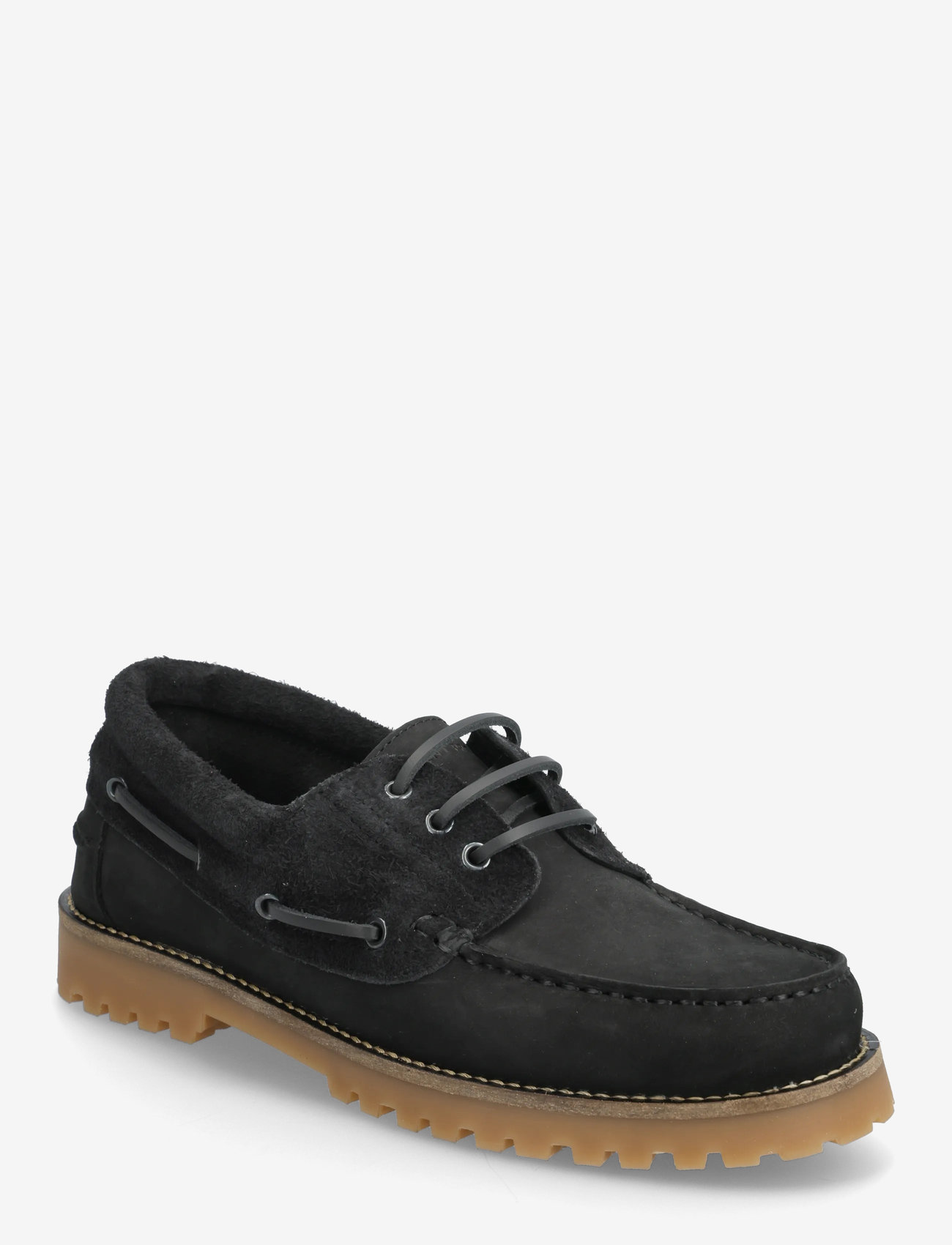 Garment Project - Ollie Boat Shoe - Black Nubuck/Hair - shop by occasion - black - 0