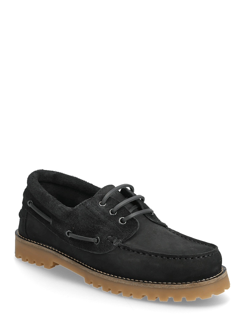 Garment Project - Ollie Boat Shoe - Black Nubuck/Hair - shop by occasion - black - 0