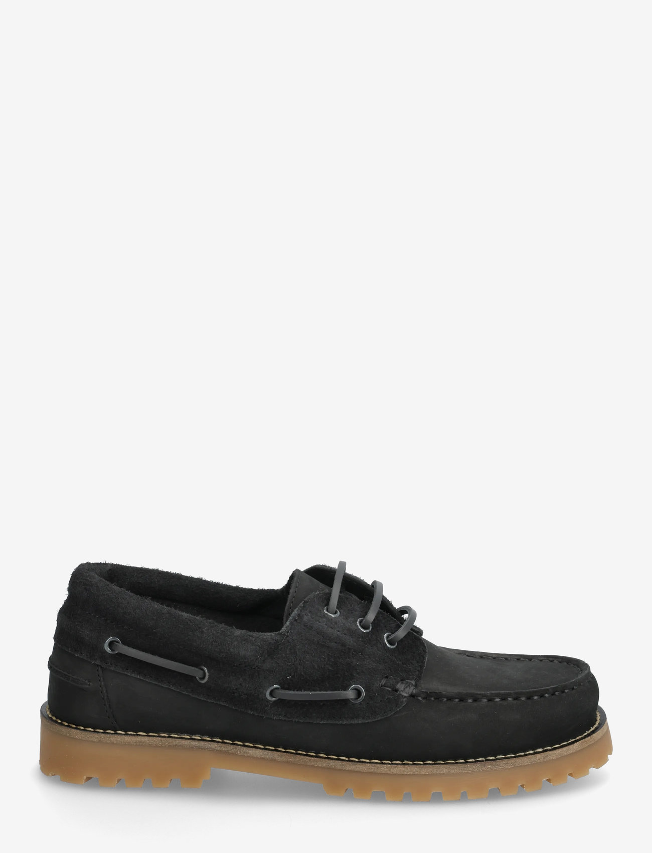 Garment Project - Ollie Boat Shoe - Black Nubuck/Hair - shop by occasion - black - 1