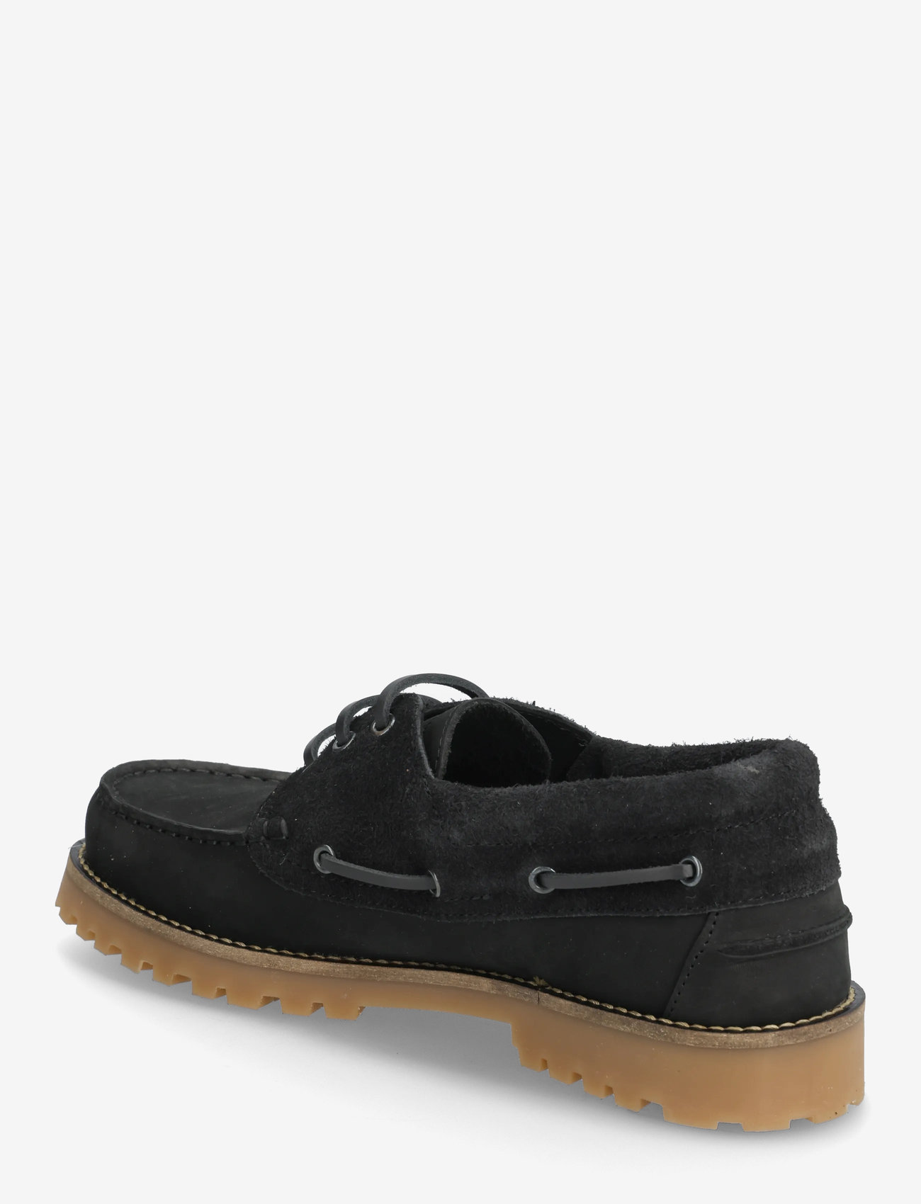 Garment Project - Ollie Boat Shoe - Black Nubuck/Hair - shop by occasion - black - 2