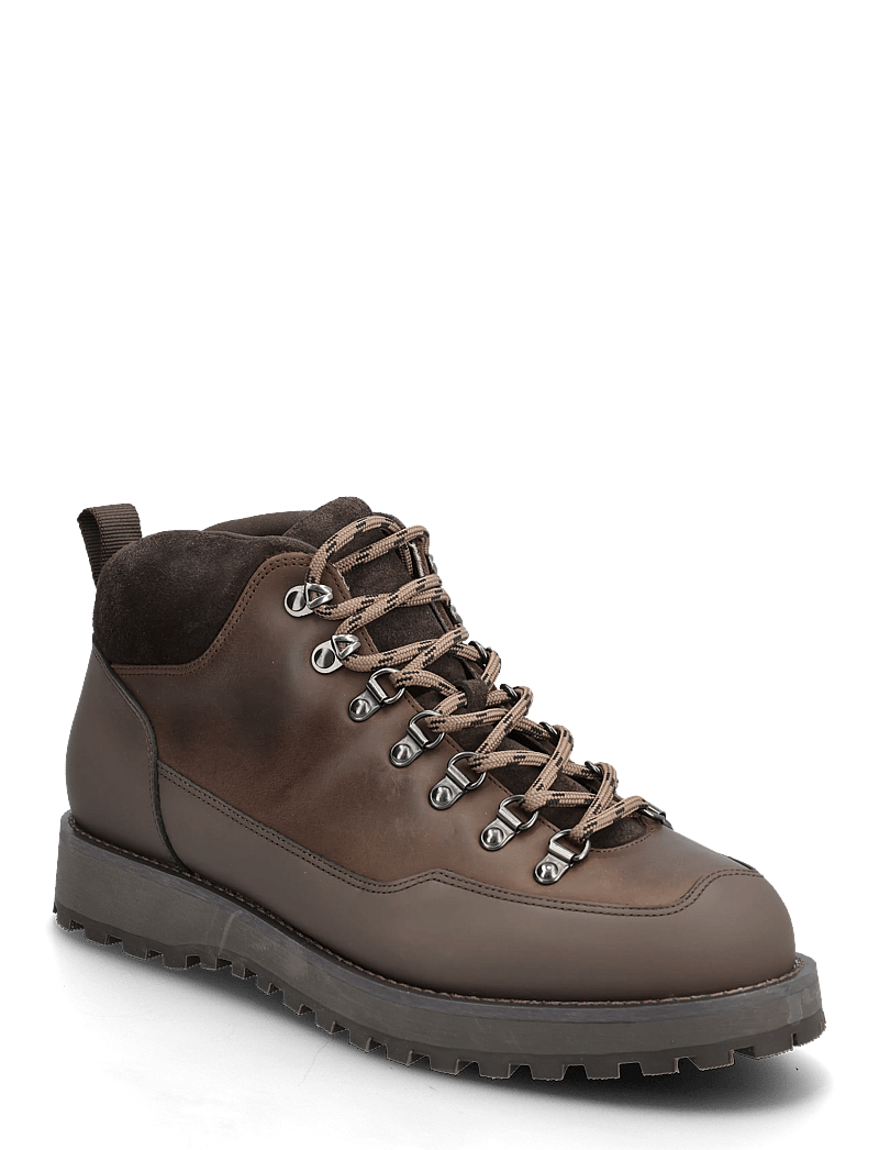 Garment Project - Dune Mid - Brown Crazy Horse Leathe - laced boots - brown - 0