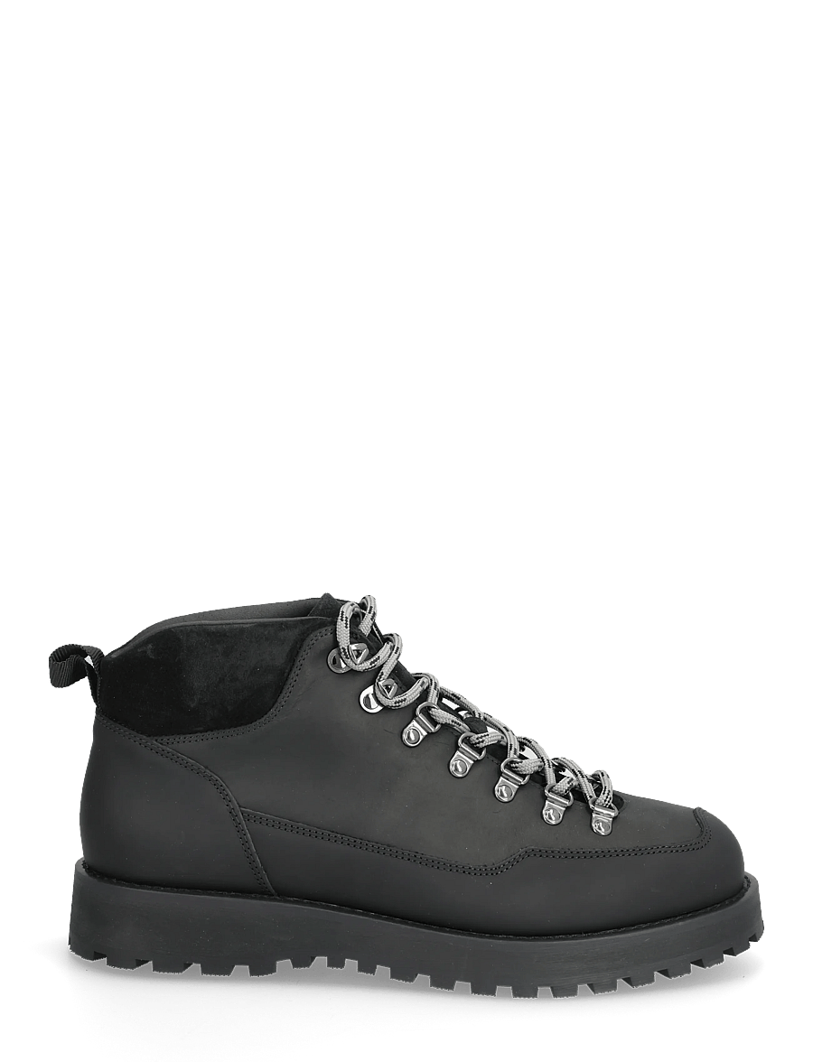 Garment Project - Dune Mid - Black Crazy Horse Leathe - laced boots - black - 1