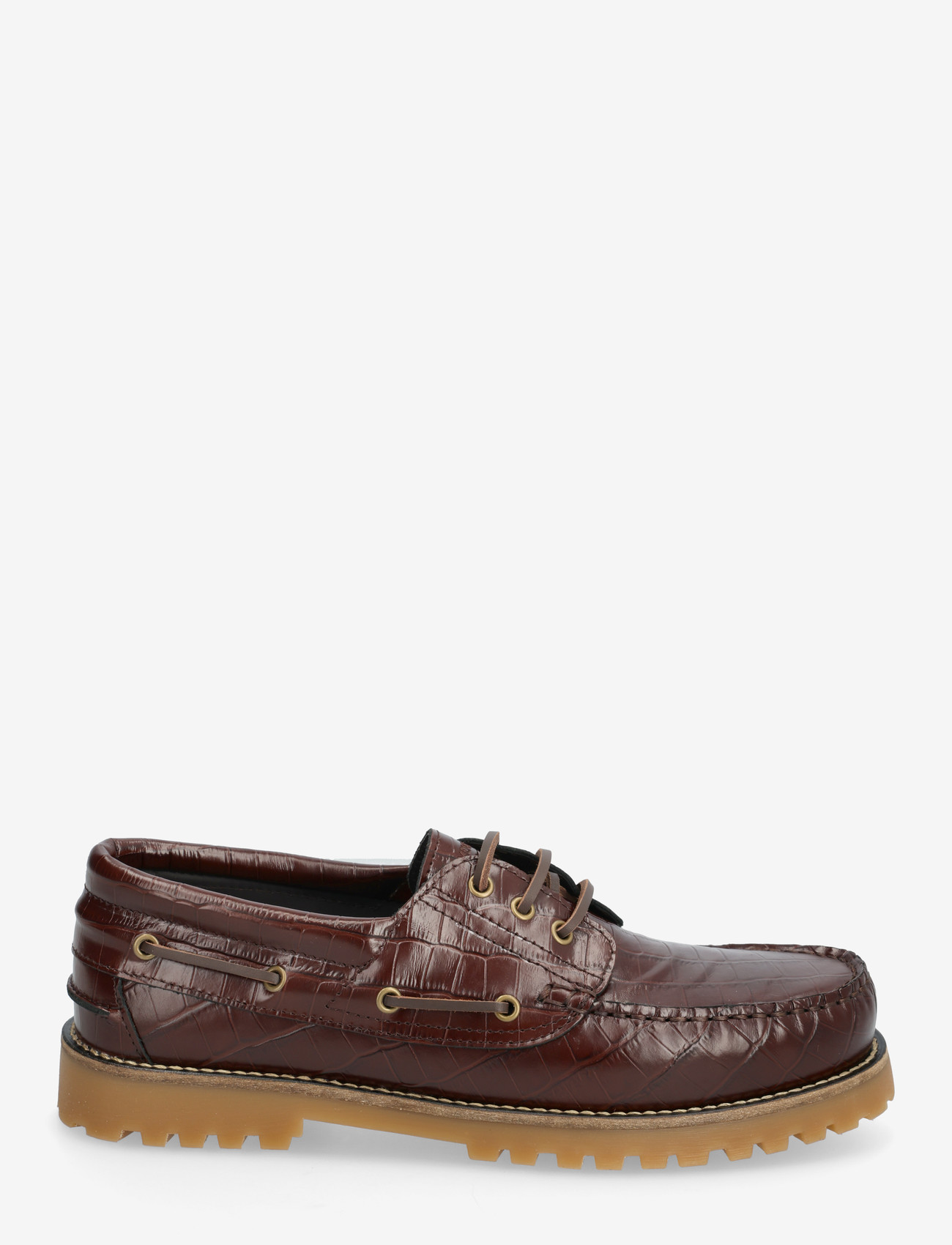 Garment Project - Ollie Boat Shoe - Brown Croco Leath - shoppa efter tillfälle - brown - 1
