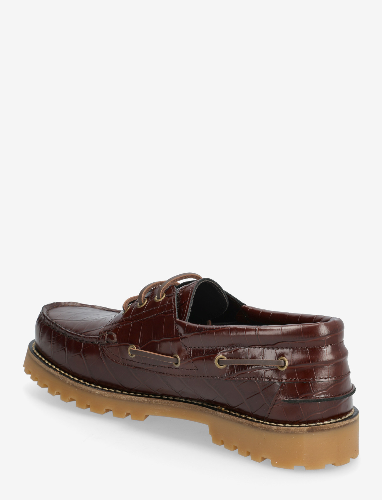 Garment Project - Ollie Boat Shoe - Brown Croco Leath - shoppa efter tillfälle - brown - 2