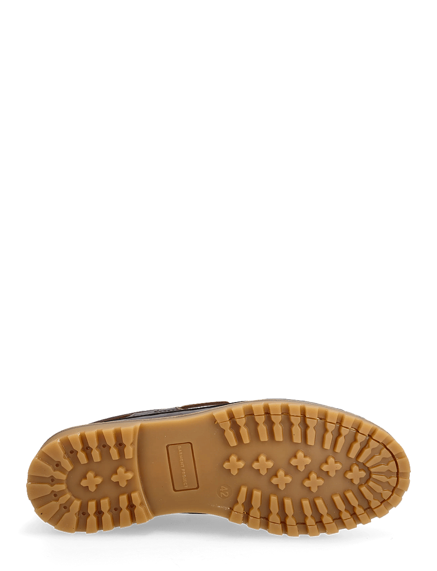 Garment Project - Ollie Boat Shoe - Brown Croco Leath - osta olukorra järgi - brown - 4