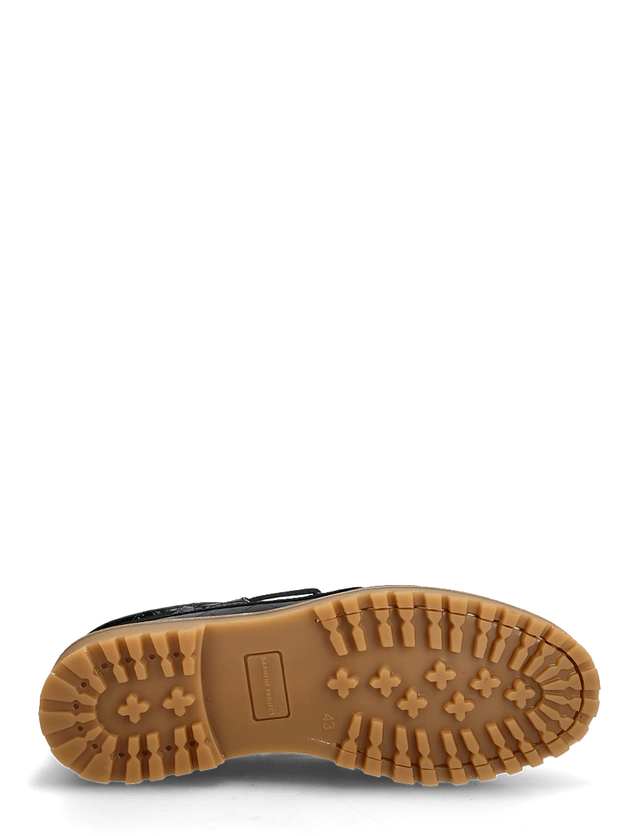 Garment Project - Ollie Boat Shoe - Black Croco Leath - achetez selon l'occasion - black - 4
