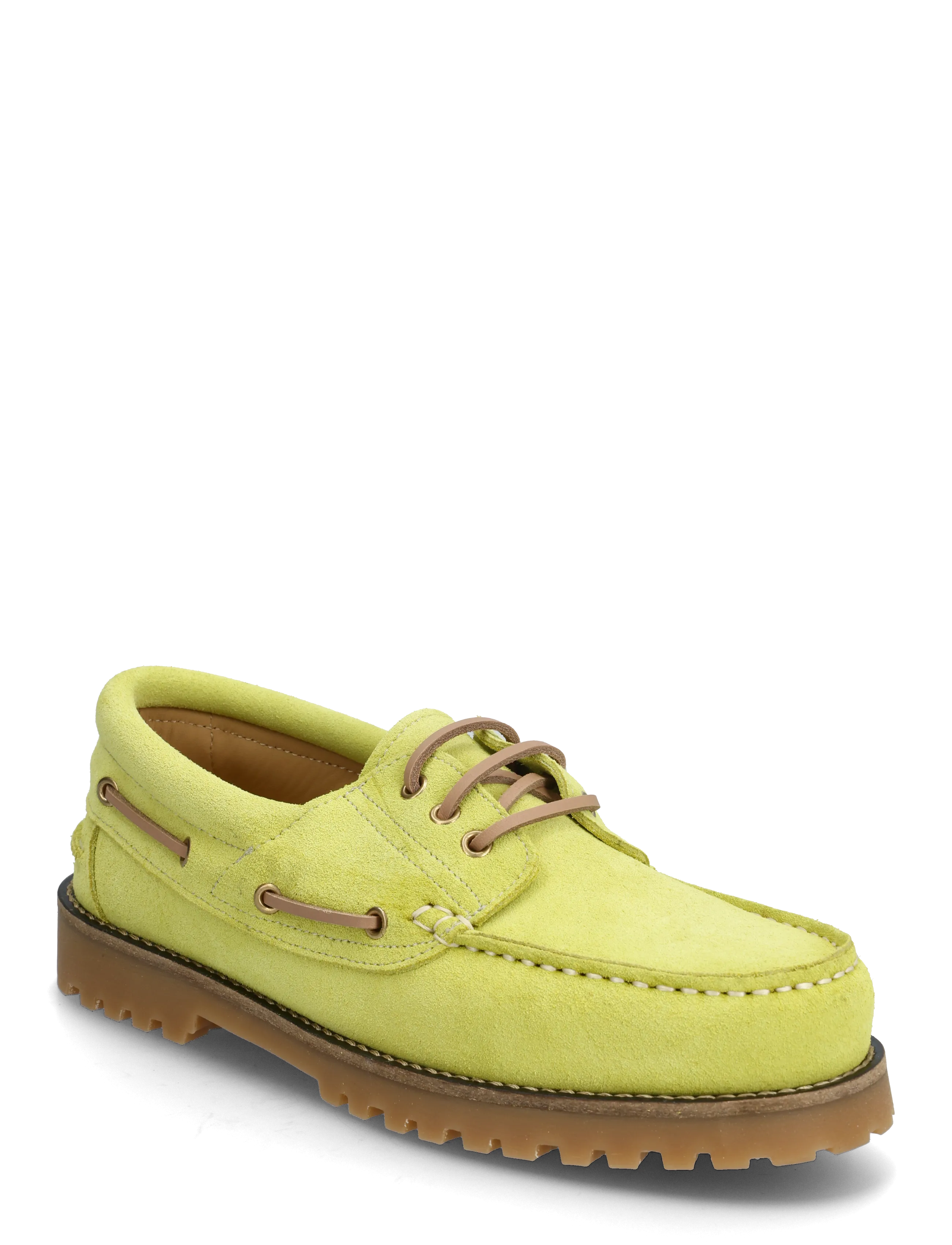 Garment Project Ollie Boat Shoe - Acid Yellow Suede, 42, Yellow, Sko > Bådsko, Herre