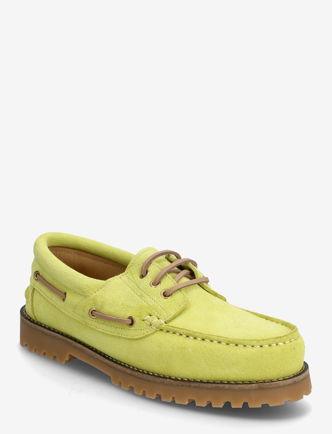 Garment Project - Ollie Boat Shoe - Acid Yellow Suede - shop efter anledning - acid yellow - 0