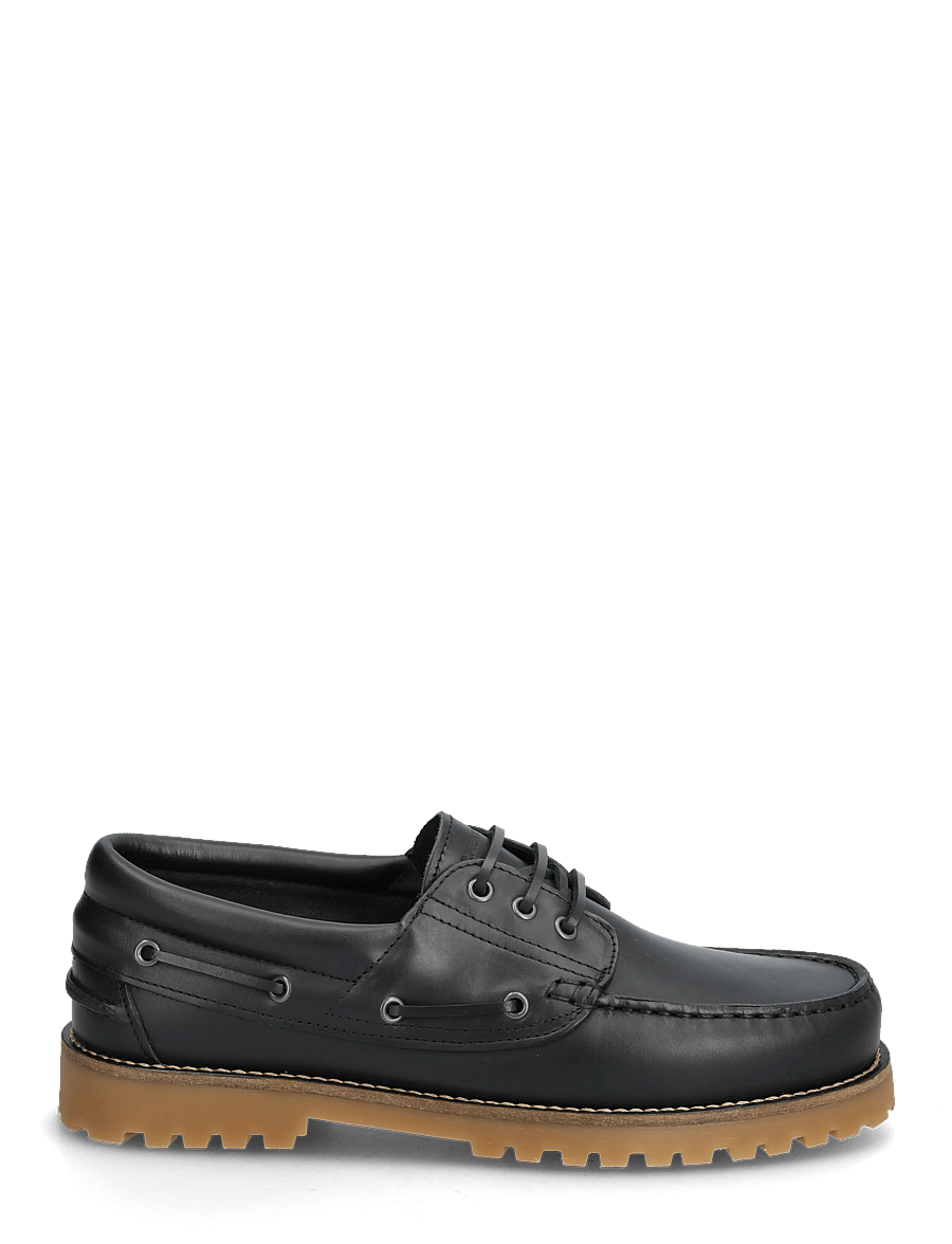 Garment Project - Ollie Boat Shoe - Black/Gum Leather - nach anlass kaufen - black - 1