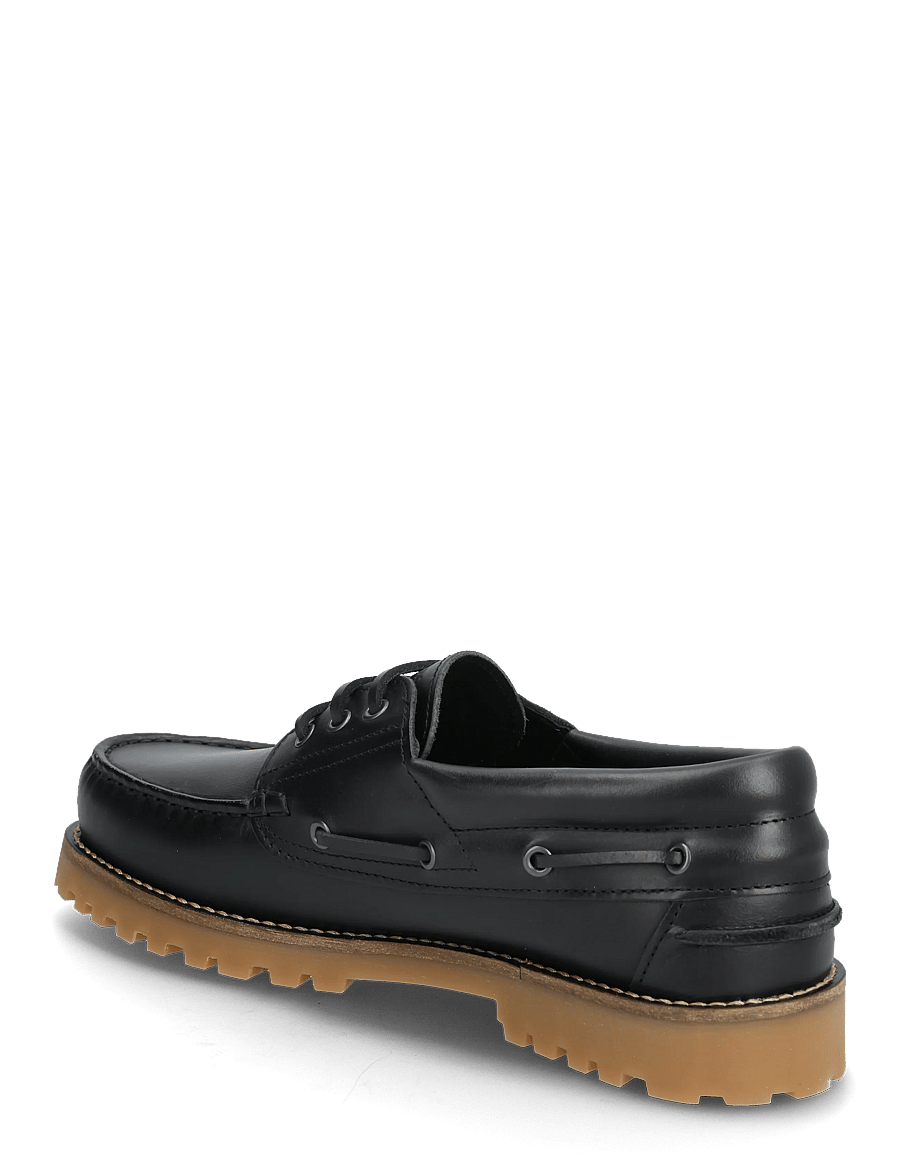 Garment Project - Ollie Boat Shoe - Black/Gum Leather - nach anlass kaufen - black - 2