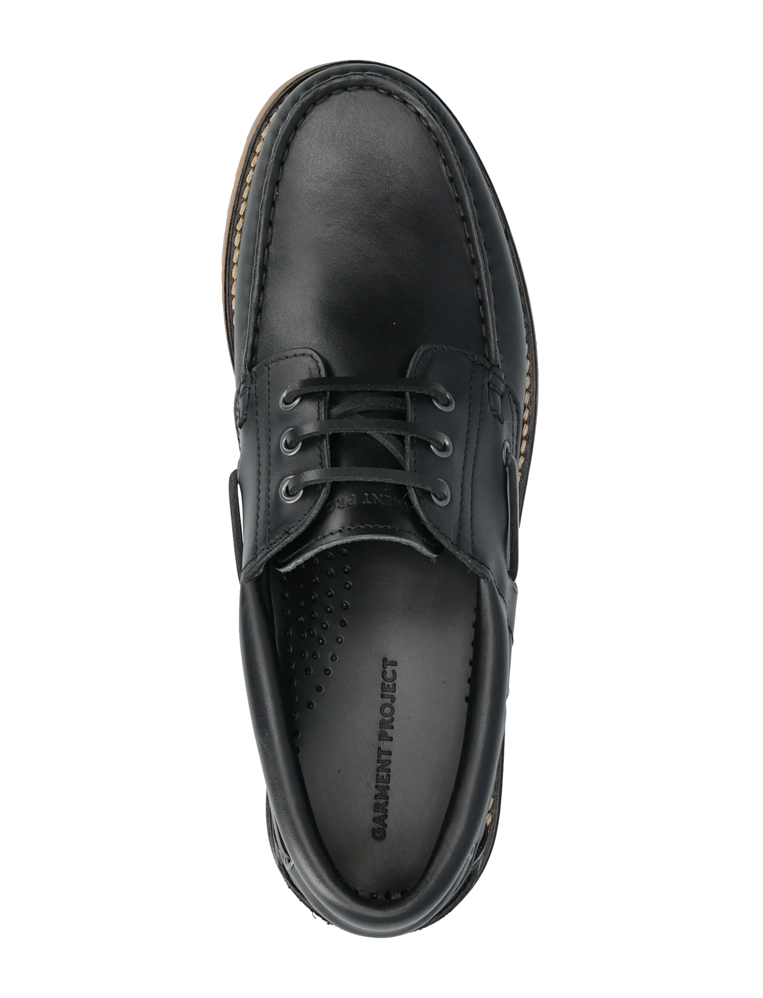 Garment Project - Ollie Boat Shoe - Black/Gum Leather - nach anlass kaufen - black - 3