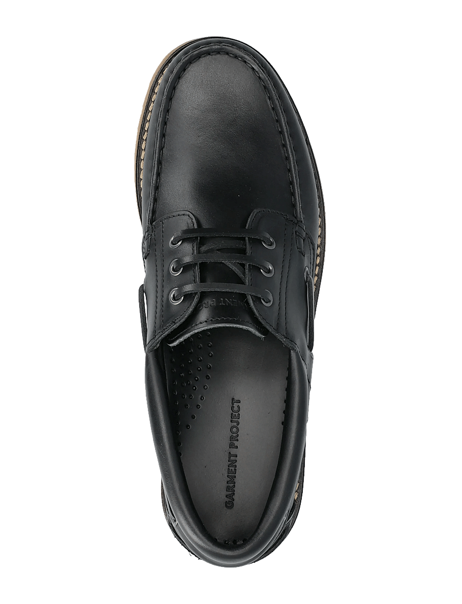 Garment Project - Ollie Boat Shoe - Black/Gum Leather - nach anlass kaufen - black - 3