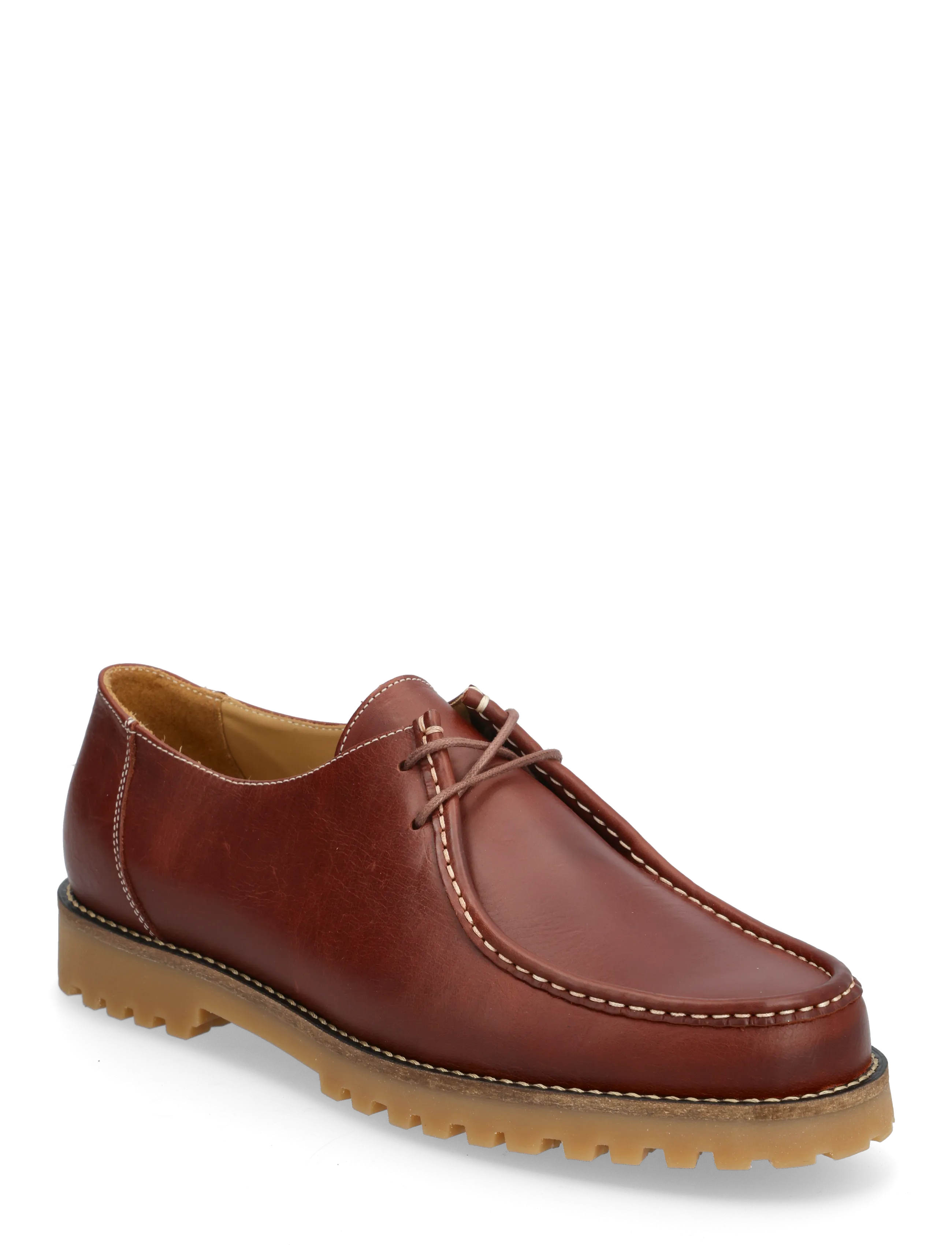 Ollie Moc Toe - Brown Leather - BROWN