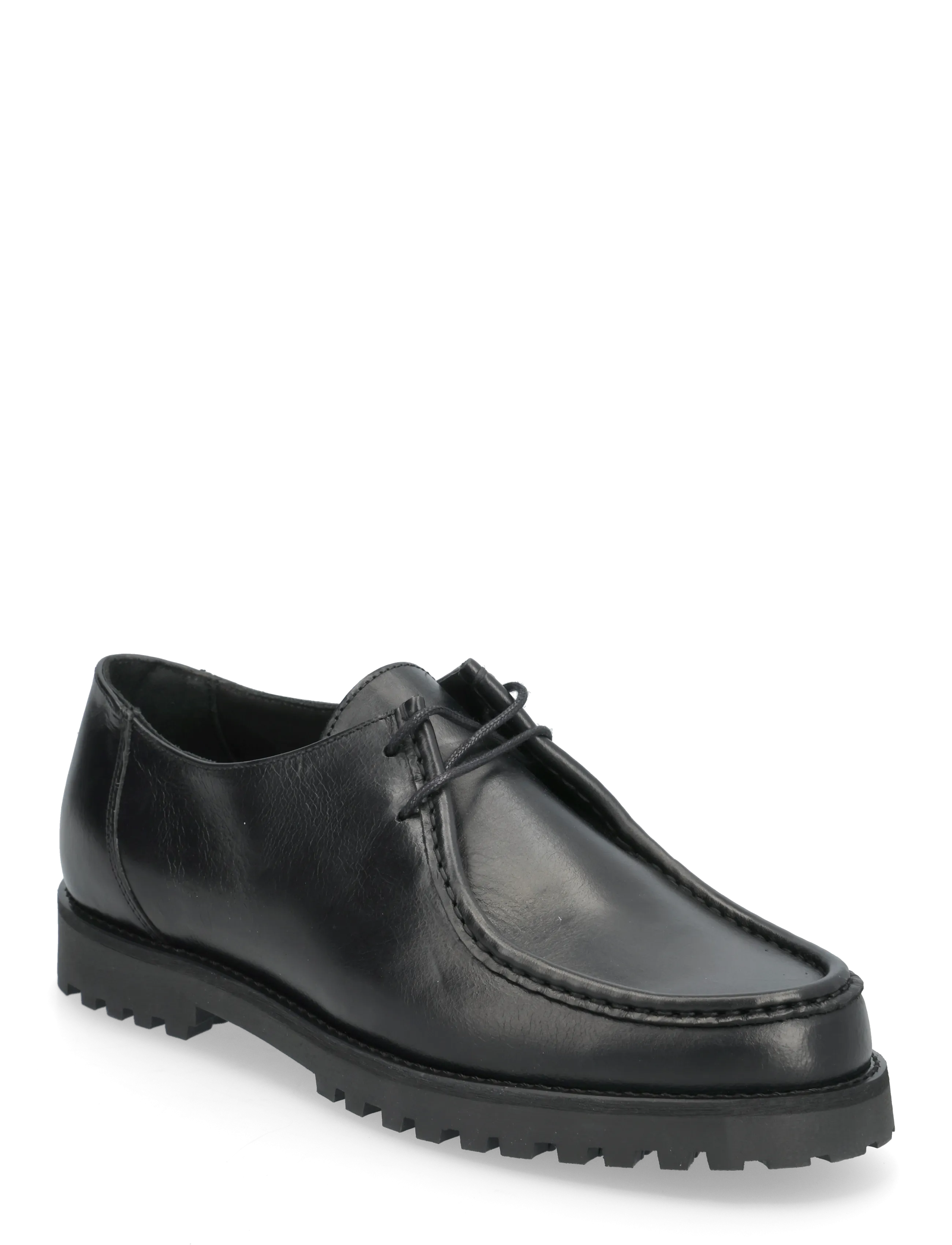 Ollie Moc Toe - Black Leather - BLACK