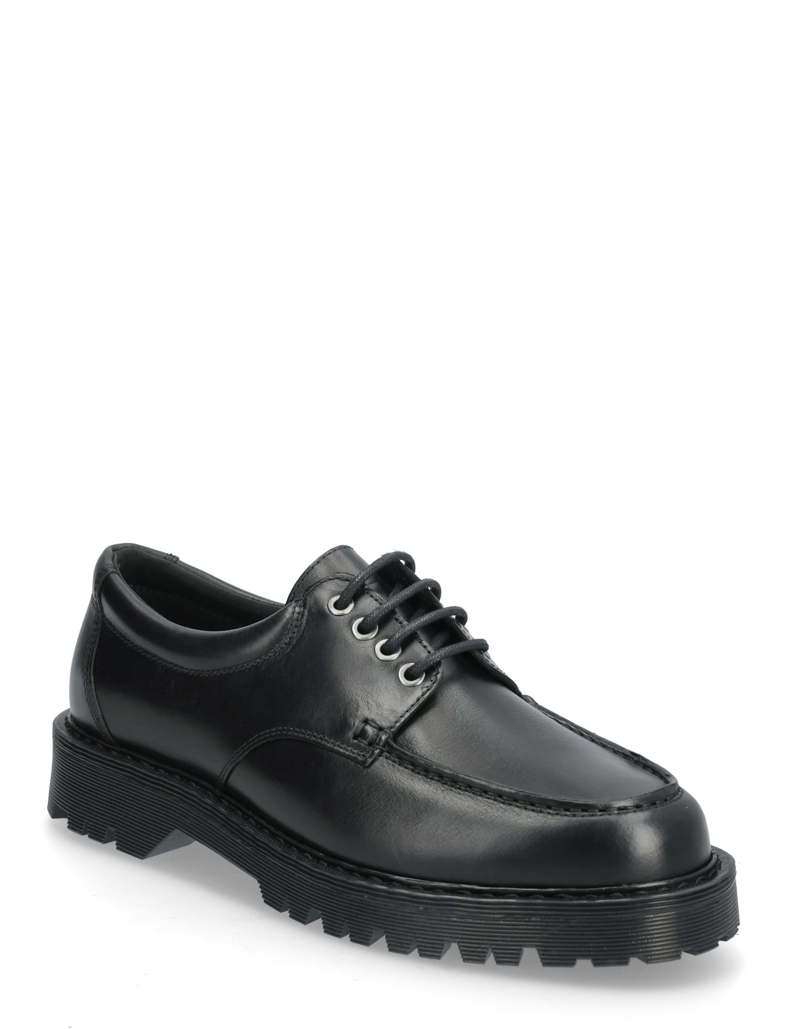 Garment Project Pete Moc Toe - Black Leather - Juhlakengät - BLACK / black