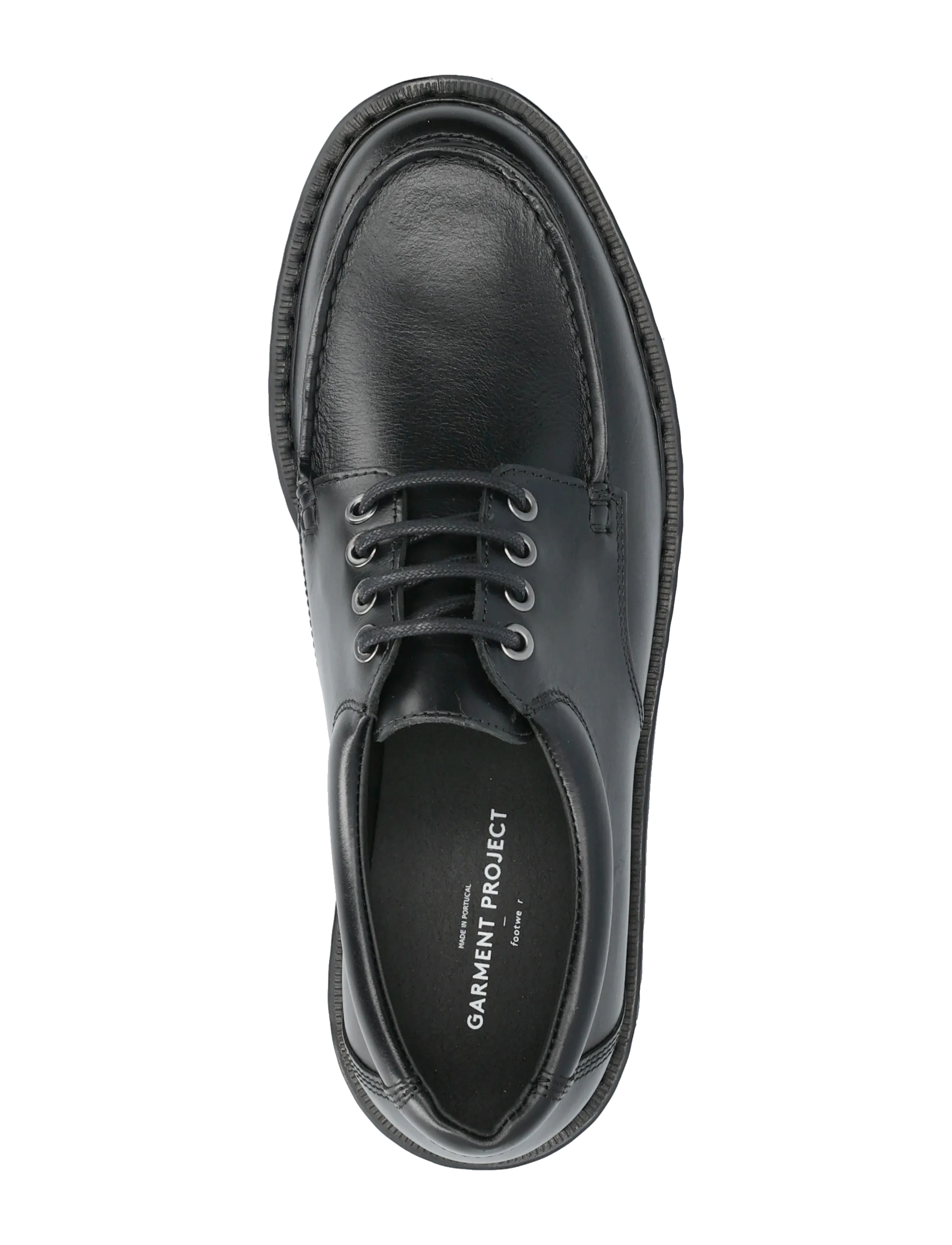 Garment Project - Pete Moc Toe - Black Leather - moc toe skor - black - 3