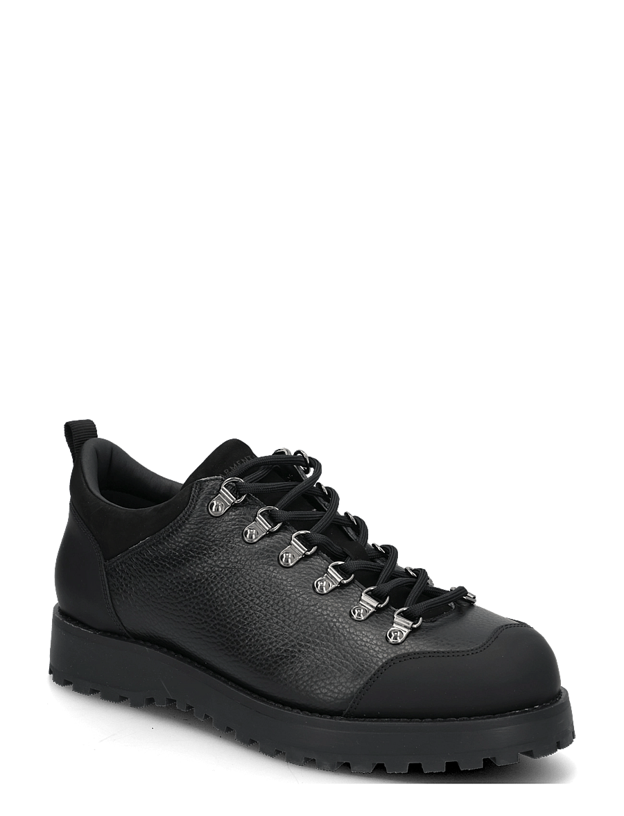 Garment Project - Dune Low - Black Tumbled Leather - schnürstiefel - black - 0