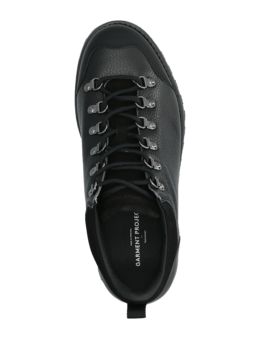 Garment Project - Dune Low - Black Tumbled Leather - snørestøvler - black - 3