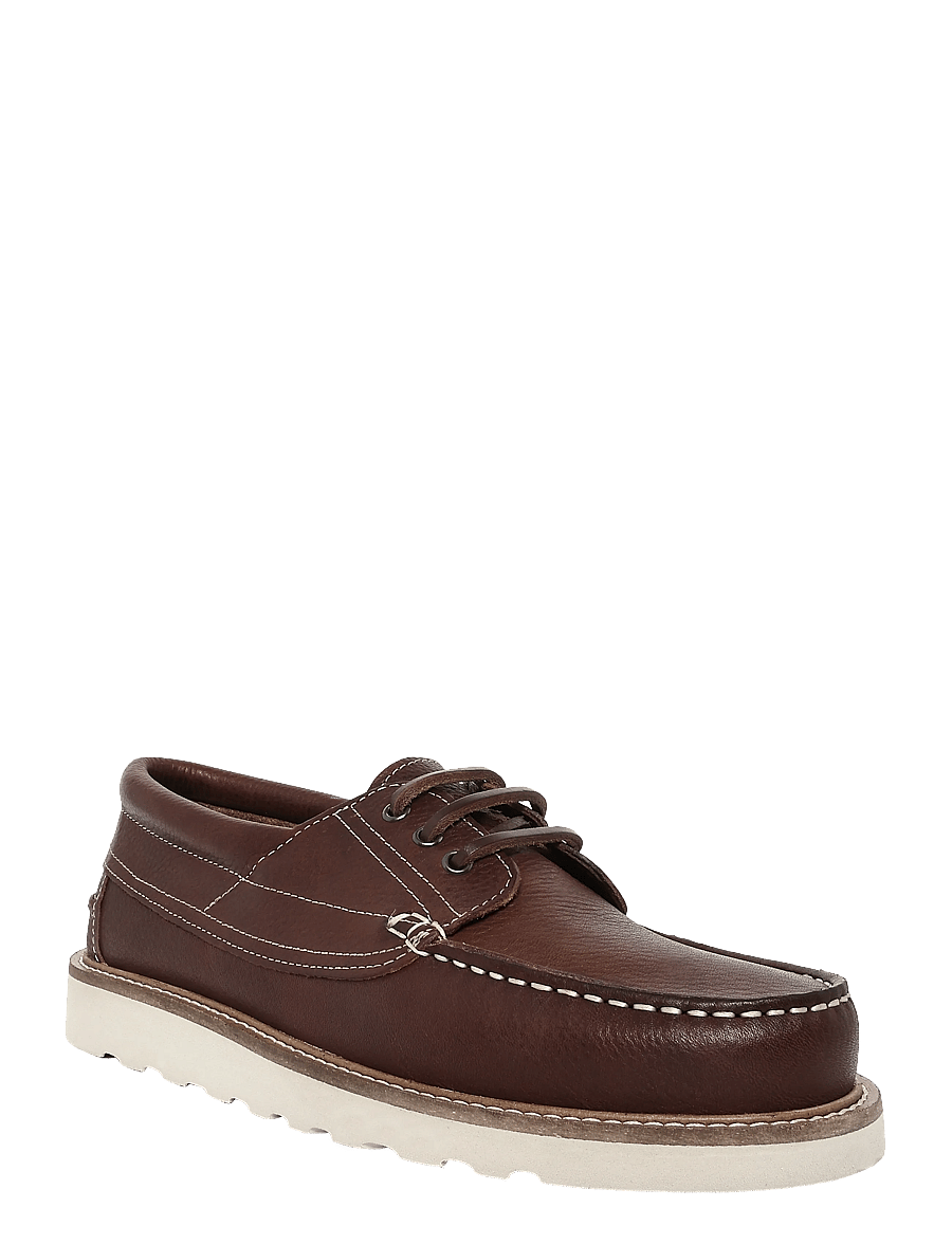 Garment Project - Egon - Brown Tumbled Leather - moc toes - brown - 0