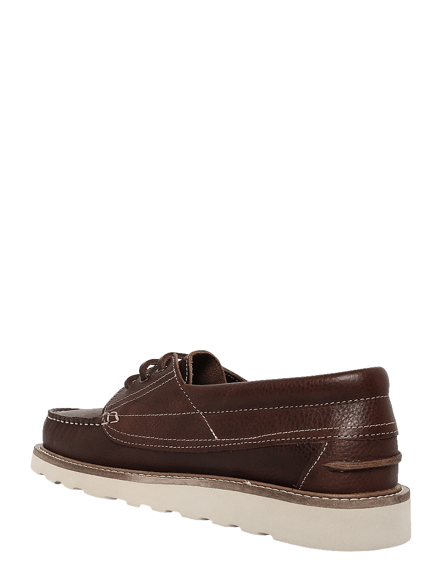 Garment Project - Egon - Brown Tumbled Leather - moc toes - brown - 1