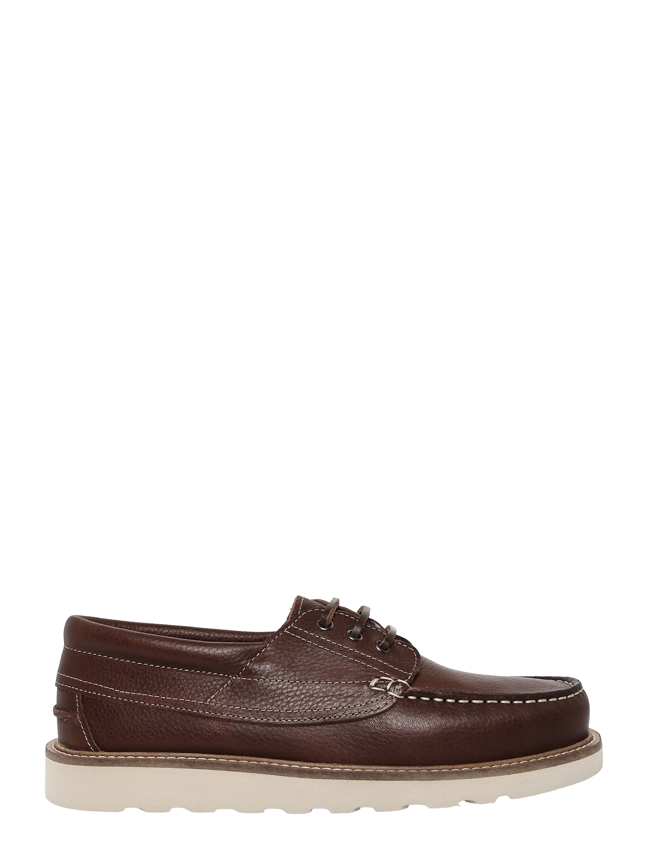 Garment Project - Egon - Brown Tumbled Leather - moc toes - brown - 2