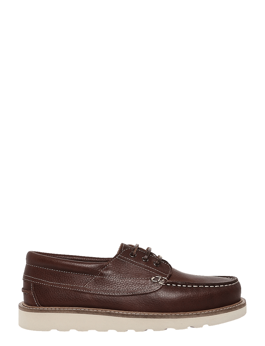 Garment Project - Egon - Brown Tumbled Leather - moc toes - brown - 2