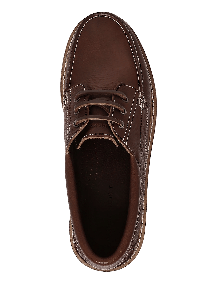 Garment Project - Egon - Brown Tumbled Leather - moc toes - brown - 3