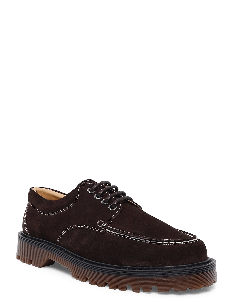 Garment Project - Pete Moc Toe - Brown Suede - moc toe skor - brown - 0