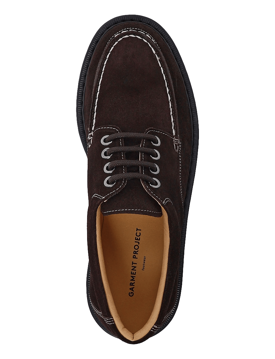 Garment Project - Pete Moc Toe - Brown Suede - moc toe skor - brown - 3