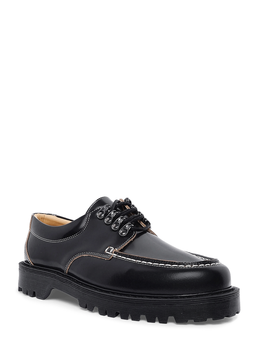 Garment Project - Pete Moc Toe Lux - Black Polido Raw - moc-toe kingad - black - 0