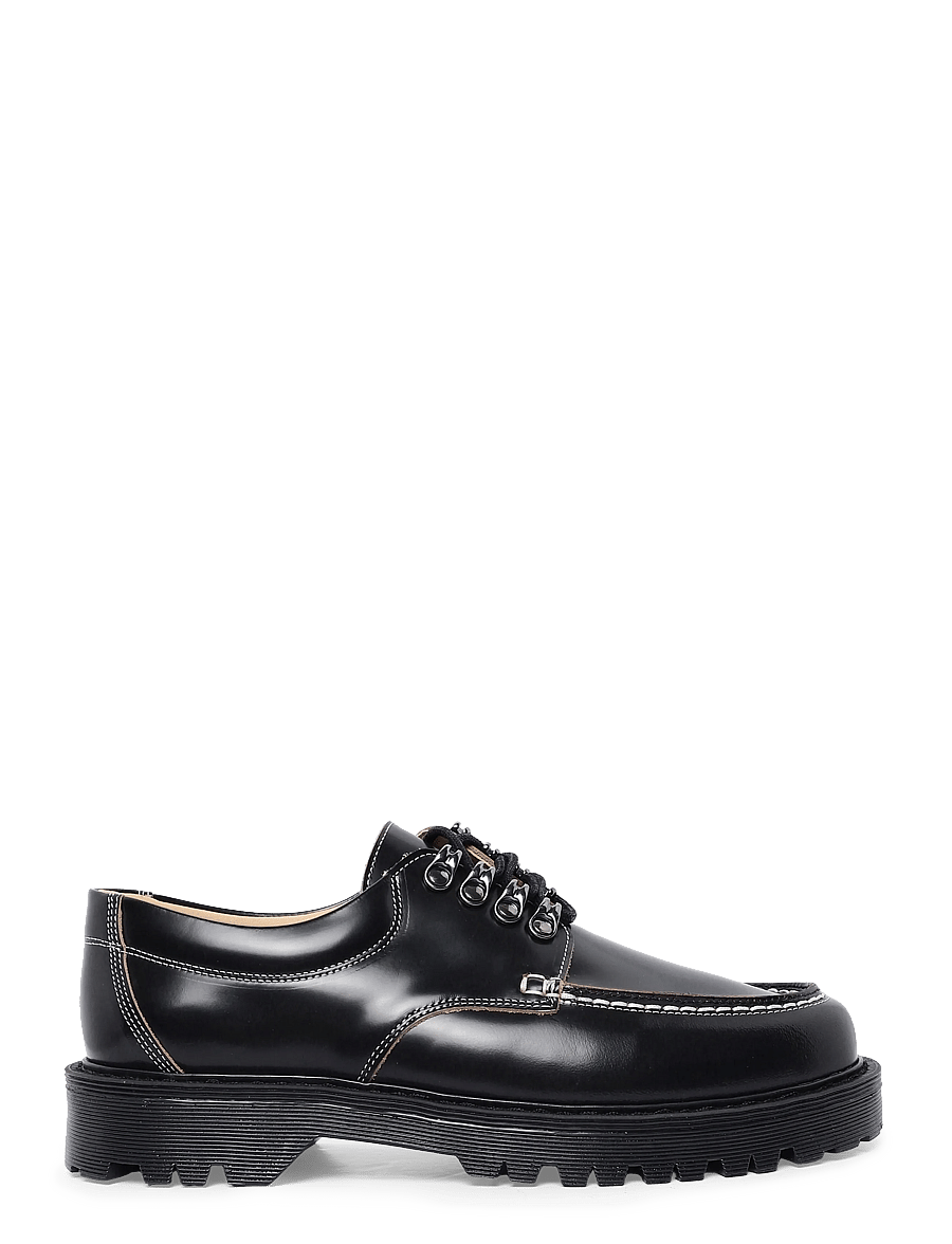 Garment Project - Pete Moc Toe Lux - Black Polido Raw - moc-toe kingad - black - 2