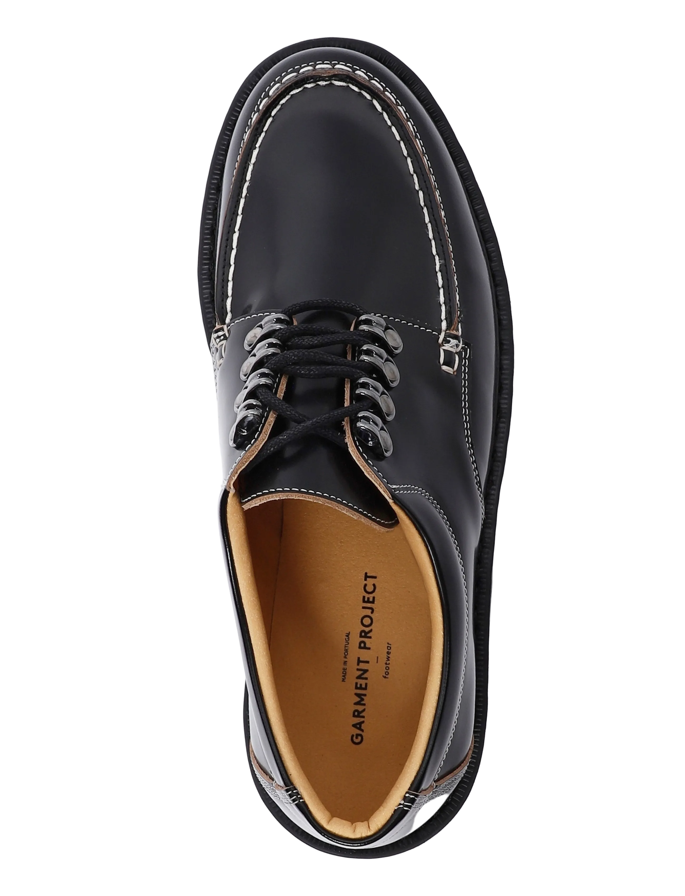 Garment Project - Pete Moc Toe Lux - Black Polido Raw - black - 3