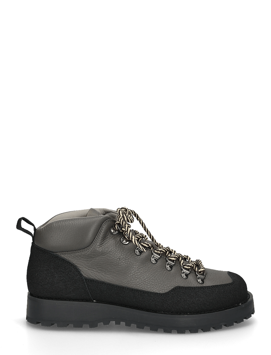 Garment Project - Dune Mid - Dark Grey Tumbled Leathe - laced boots - dark grey - 2