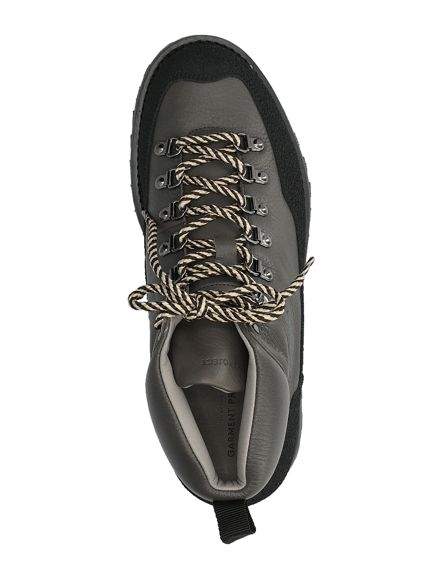 Garment Project - Dune Mid - Dark Grey Tumbled Leathe - laced boots - dark grey - 3
