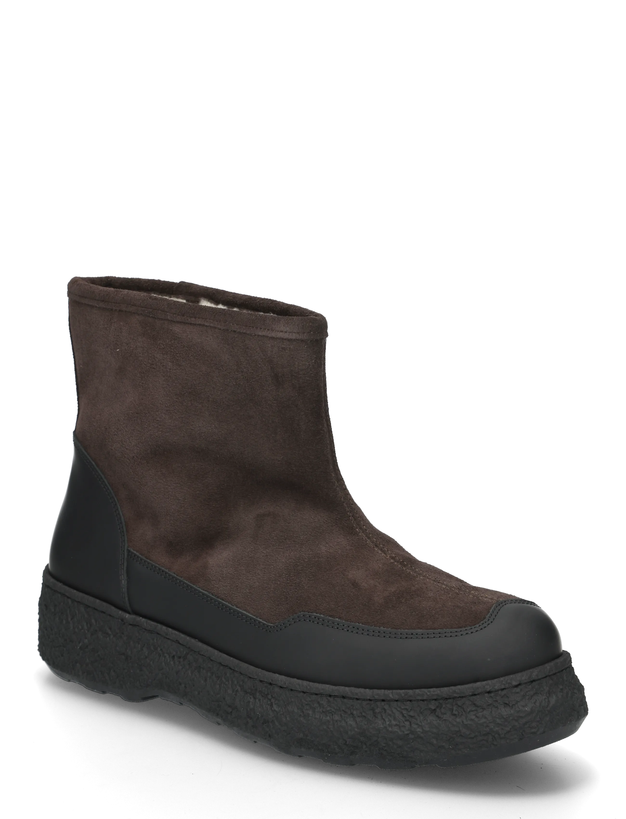 Garment Project Nico - Brown Suede / Shearling - Schuhe - BROWN / brown