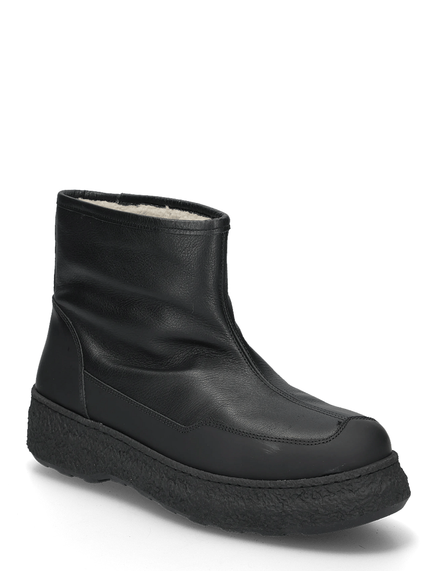 Garment Project - Nico - Black Leather / Shearling - winterstiefel - black - 0
